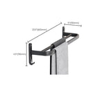 Modern Aluminium Bathroom Accessory Set – Matte Black Shelf, Towel Holder & Paper Holder