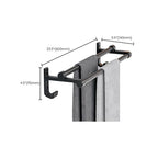 Modern Aluminium Bathroom Accessory Set – Matte Black Shelf, Towel Holder & Paper Holder