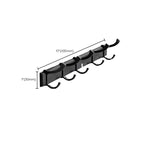Modern Aluminium Bathroom Accessory Set – Matte Black Shelf, Towel Holder & Paper Holder
