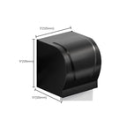 Modern Aluminium Bathroom Accessory Set – Matte Black Shelf, Towel Holder & Paper Holder