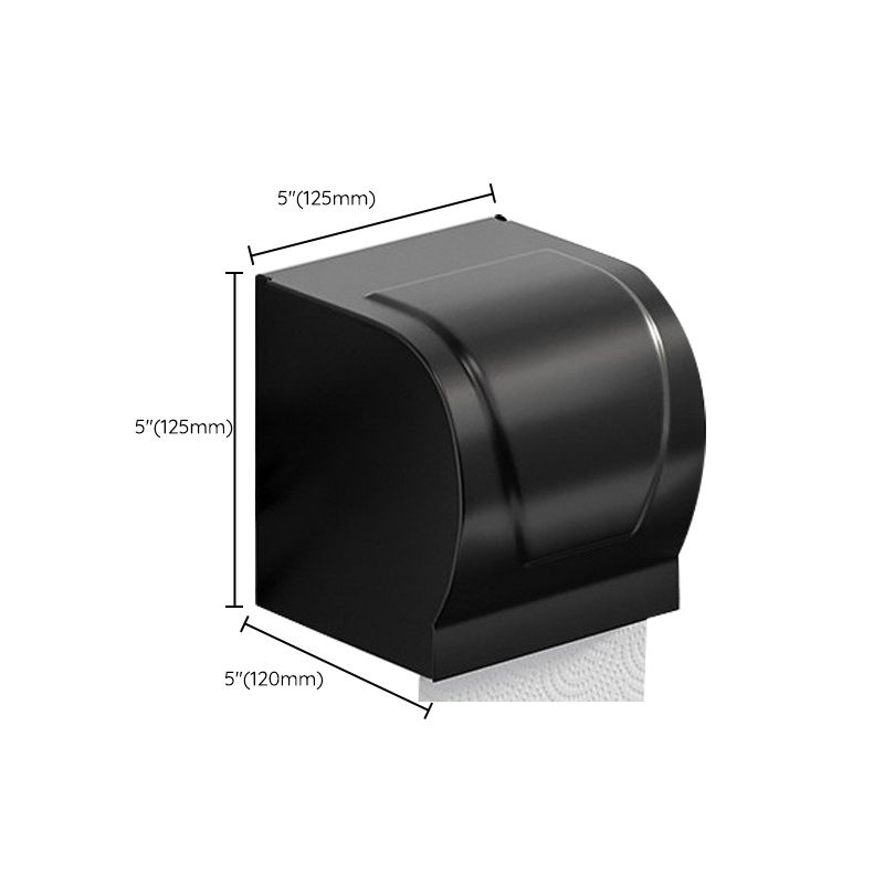 Modern Aluminium Bathroom Accessory Set – Matte Black Shelf, Towel Holder & Paper Holder