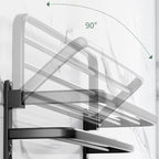 Modern Aluminium Bathroom Accessory Set – Matte Black Shelf, Towel Holder & Paper Holder