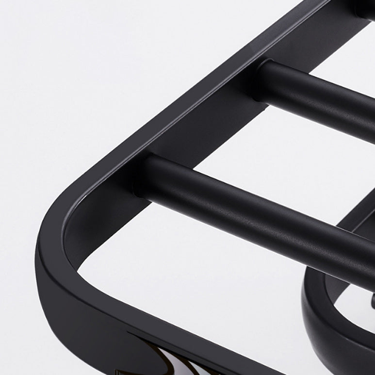 Modern Aluminium Bathroom Accessory Set – Matte Black Shelf, Towel Holder & Paper Holder