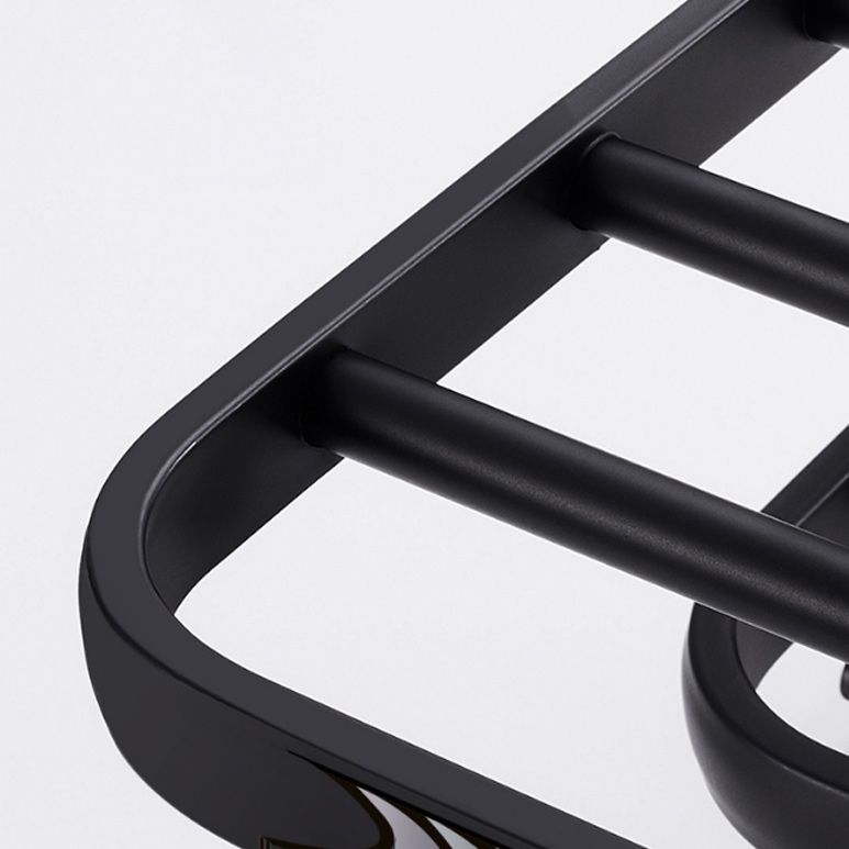 Modern Aluminium Bathroom Accessory Set – Matte Black Shelf, Towel Holder & Paper Holder