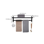 Modern Aluminium Bathroom Accessory Set – Matte Black Shelf, Towel Holder & Paper Holder