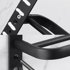 Modern Aluminium Bathroom Accessory Set – Matte Black Shelf, Towel Holder & Paper Holder