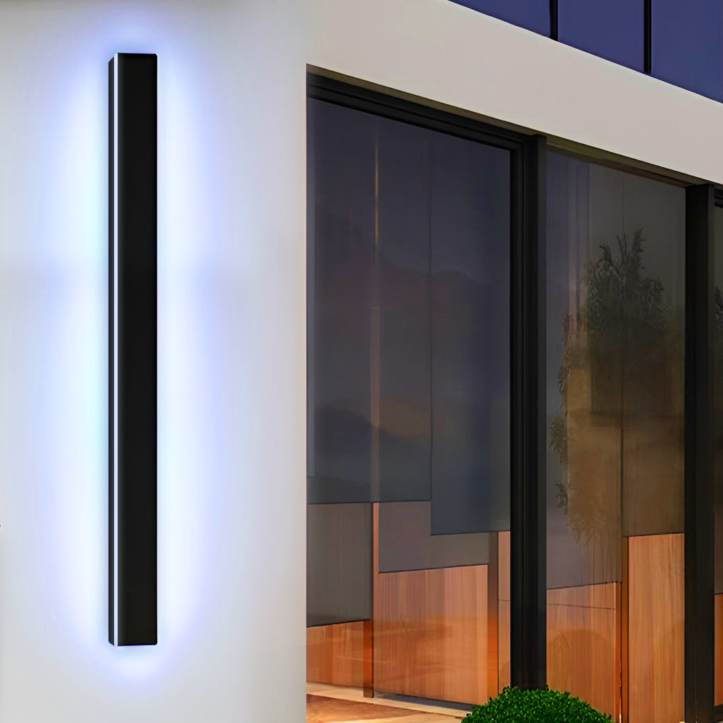 Modern Black LED Wall Light for Garden and Terrace