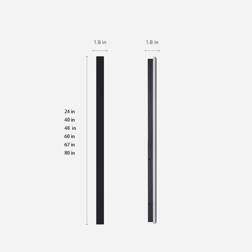 Modern Black LED Wall Light for Garden and Terrace