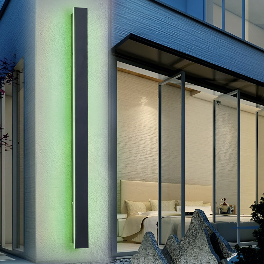 Modern Black LED Wall Light for Garden and Terrace