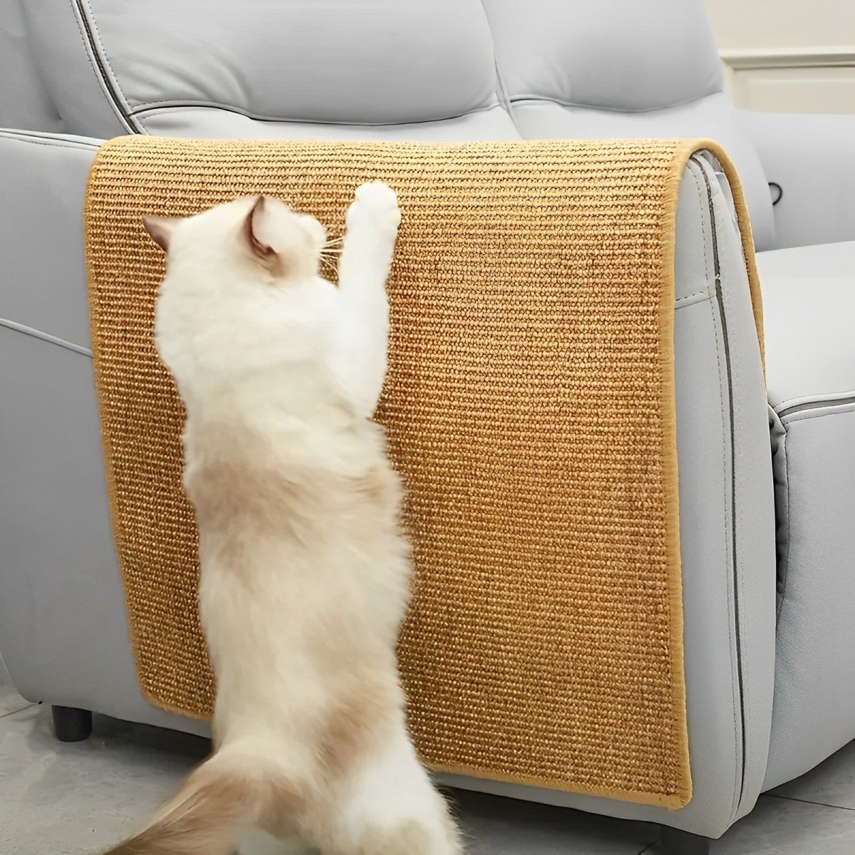 Modern cat scratching post for claw care and play