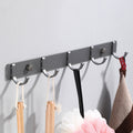 Modern grey bathroom fixture set – towel bar, shelf and accessories