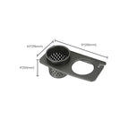 Modern grey bathroom fixture set – towel bar, shelf and accessories