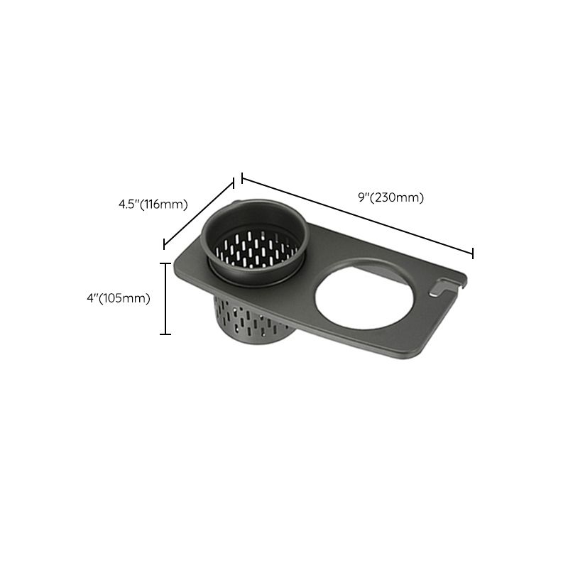 Modern grey bathroom fixture set – towel bar, shelf and accessories