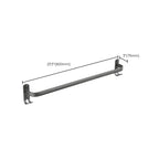 Modern grey bathroom fixture set – towel bar, shelf and accessories