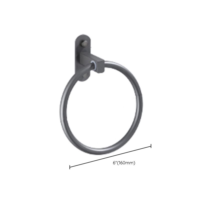 Modern grey bathroom fixture set – towel bar, shelf and accessories