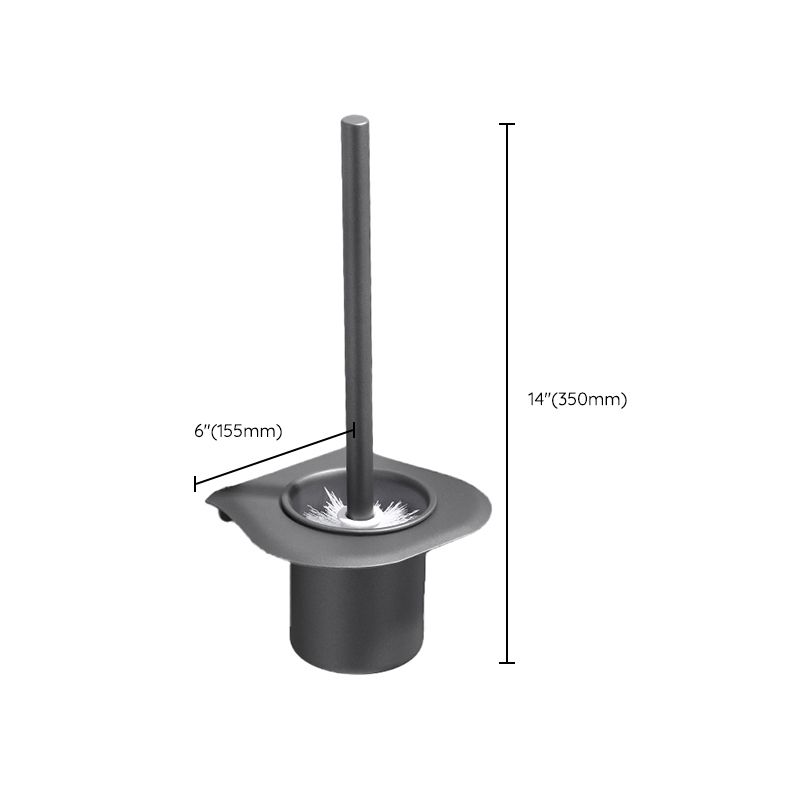 Modern grey bathroom fixture set – towel bar, shelf and accessories