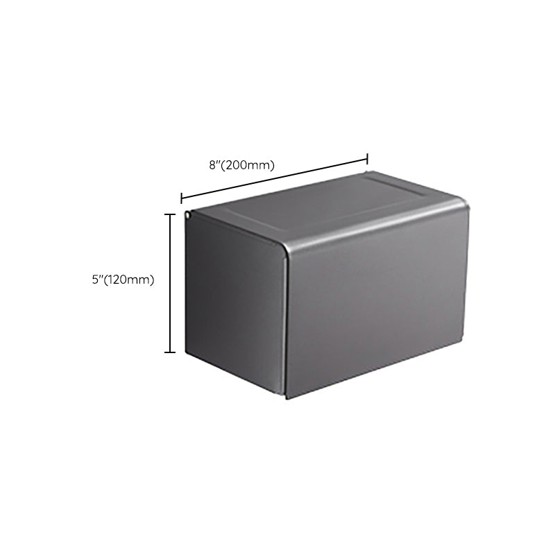 Modern grey bathroom fixture set – towel bar, shelf and accessories