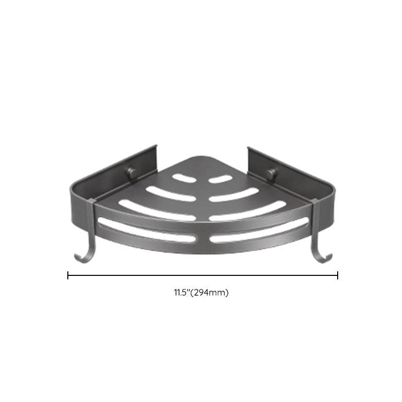 Modern grey bathroom fixture set – towel bar, shelf and accessories