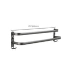 Modern grey bathroom fixture set – towel bar, shelf and accessories