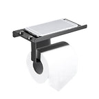 Modern grey bathroom fixture set – towel bar, shelf and accessories