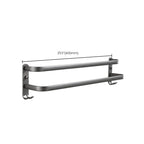 Modern grey bathroom fixture set – towel bar, shelf and accessories