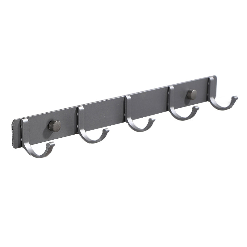 Modern grey bathroom fixture set – towel bar, shelf and accessories
