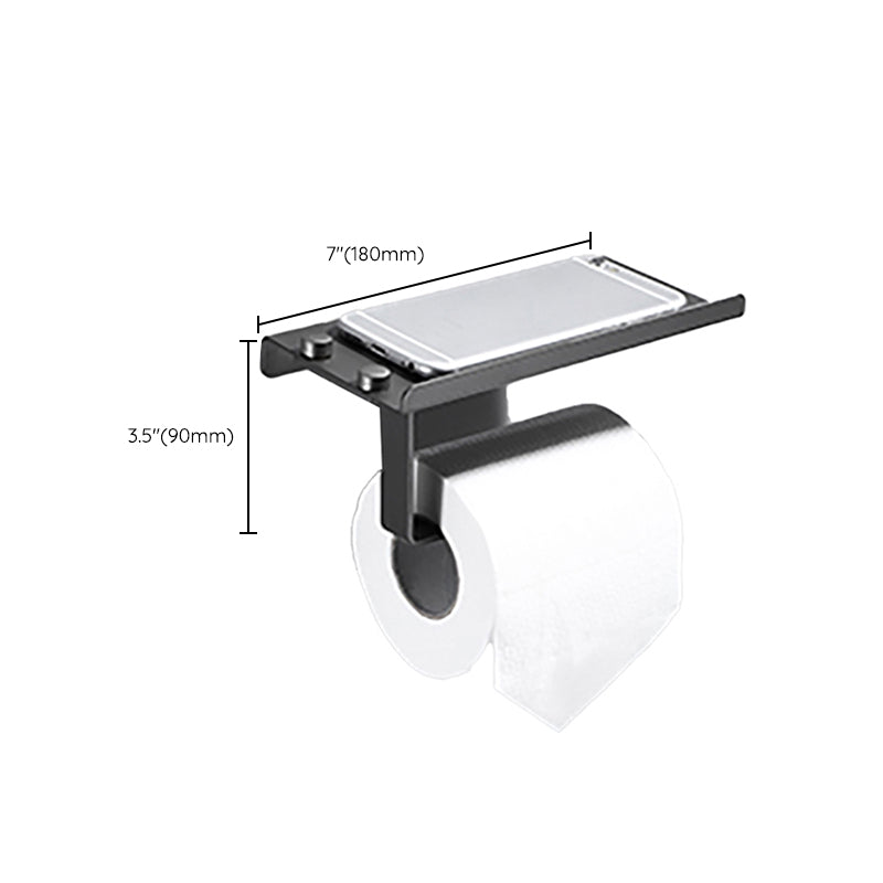 Modern grey bathroom fixture set – towel bar, shelf and accessories