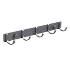 Modern grey bathroom fixture set – towel bar, shelf and accessories