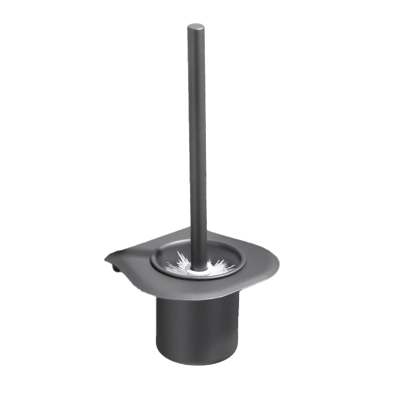 Modern grey bathroom fixture set – towel bar, shelf and accessories
