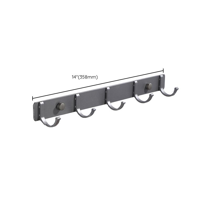 Modern grey bathroom fixture set – towel bar, shelf and accessories