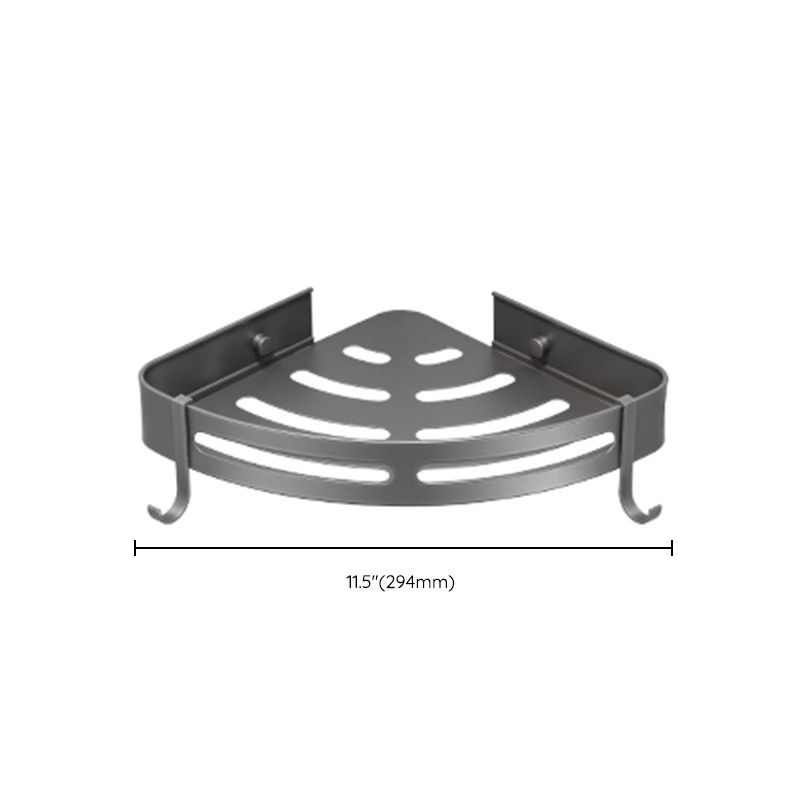 Modern grey bathroom fixture set – towel bar, shelf and accessories