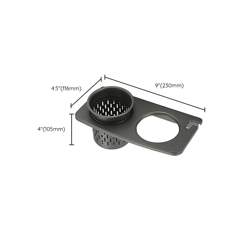 Modern grey bathroom fixture set – towel bar, shelf and accessories