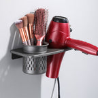 Modern grey bathroom fixture set – towel bar, shelf and accessories