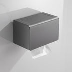 Modern grey bathroom fixture set – towel bar, shelf and accessories