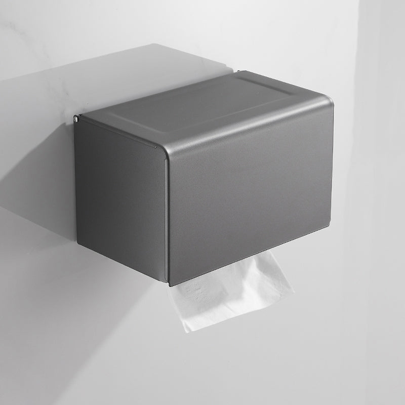 Modern grey bathroom fixture set – towel bar, shelf and accessories