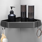 Modern grey bathroom fixture set – towel bar, shelf and accessories