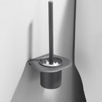 Modern grey bathroom fixture set – towel bar, shelf and accessories