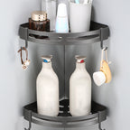 Modern grey bathroom fixture set – towel bar, shelf and accessories