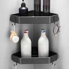 Modern grey bathroom fixture set – towel bar, shelf and accessories