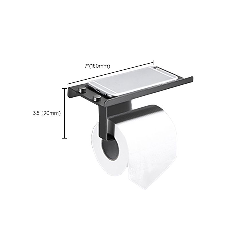 Modern grey bathroom fixture set – towel bar, shelf and accessories
