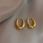 Modern Hoop Earrings with Geometric Design