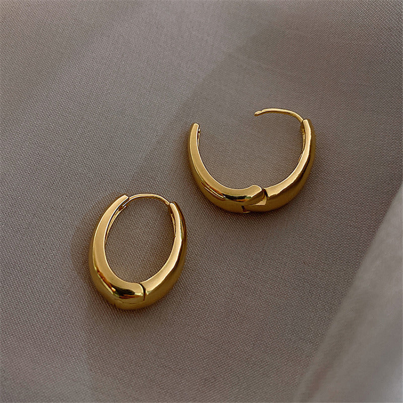 Modern Hoop Earrings with Geometric Design