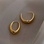 Modern Hoop Earrings with Geometric Design
