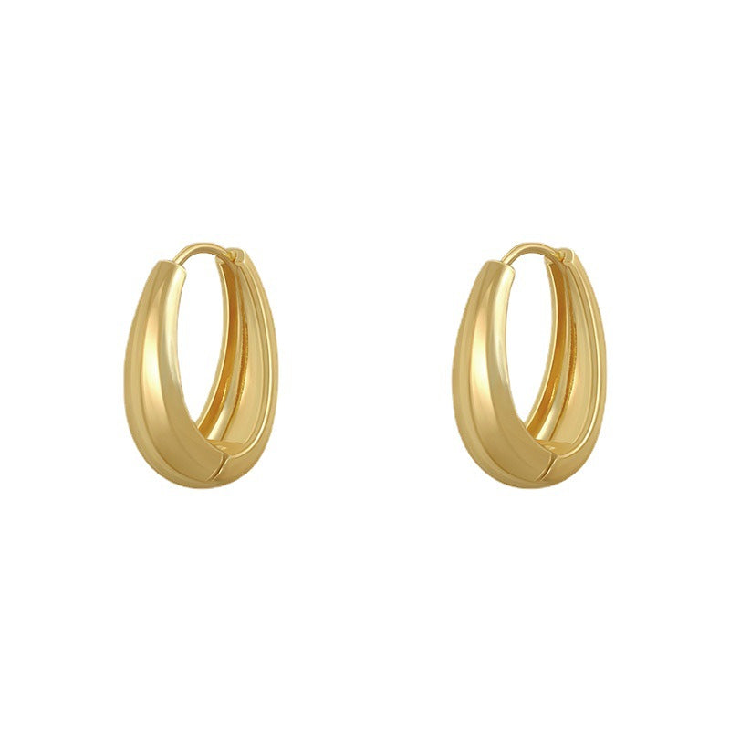 Modern Hoop Earrings with Geometric Design