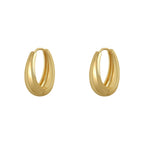 Modern Hoop Earrings with Geometric Design