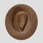 Modern Minimalist Straw Fedora Hat – Coffee | Boneroshop