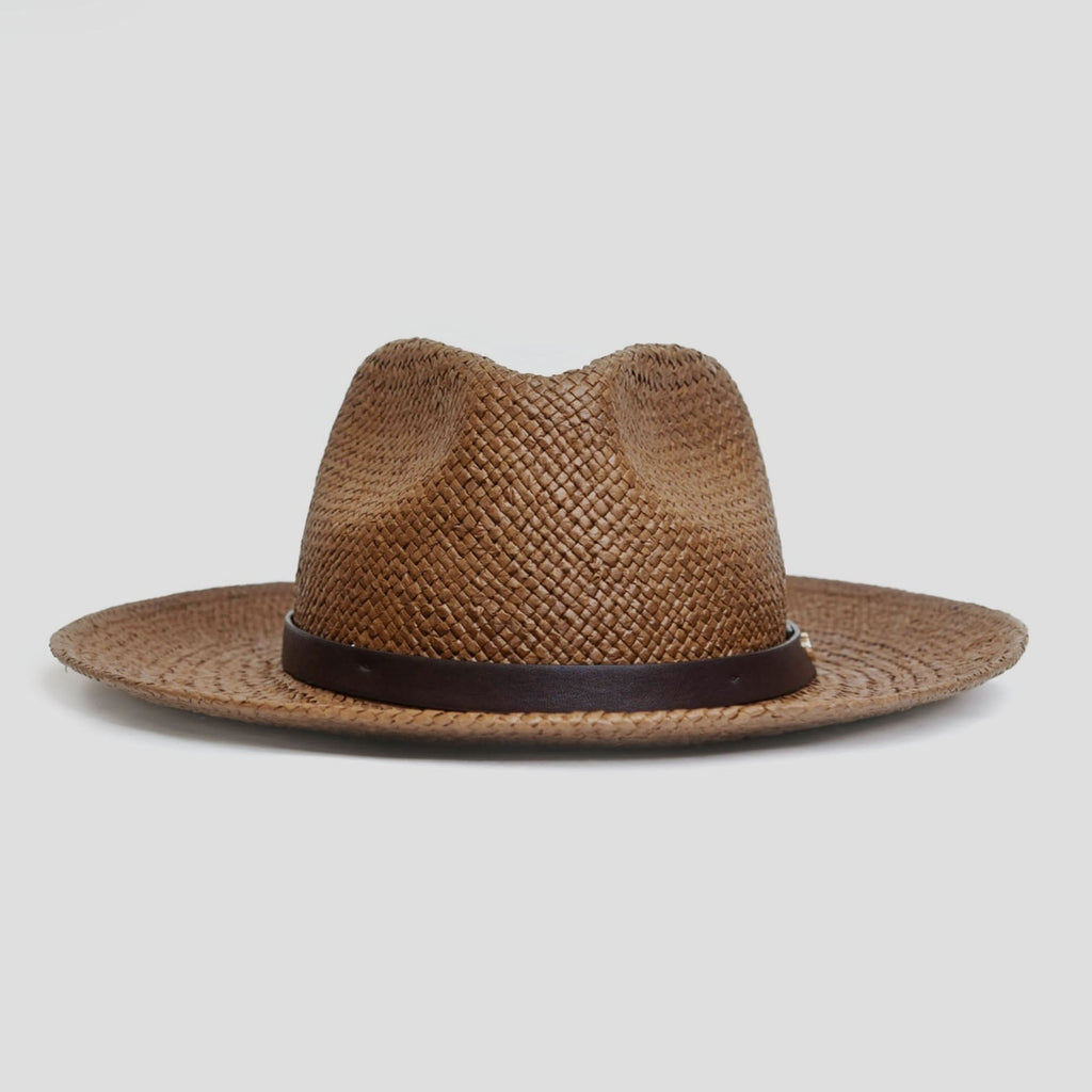Modern Minimalist Straw Fedora Hat – Coffee | Boneroshop