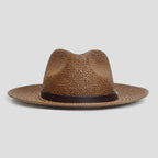 Modern Minimalist Straw Fedora Hat – Coffee | Boneroshop