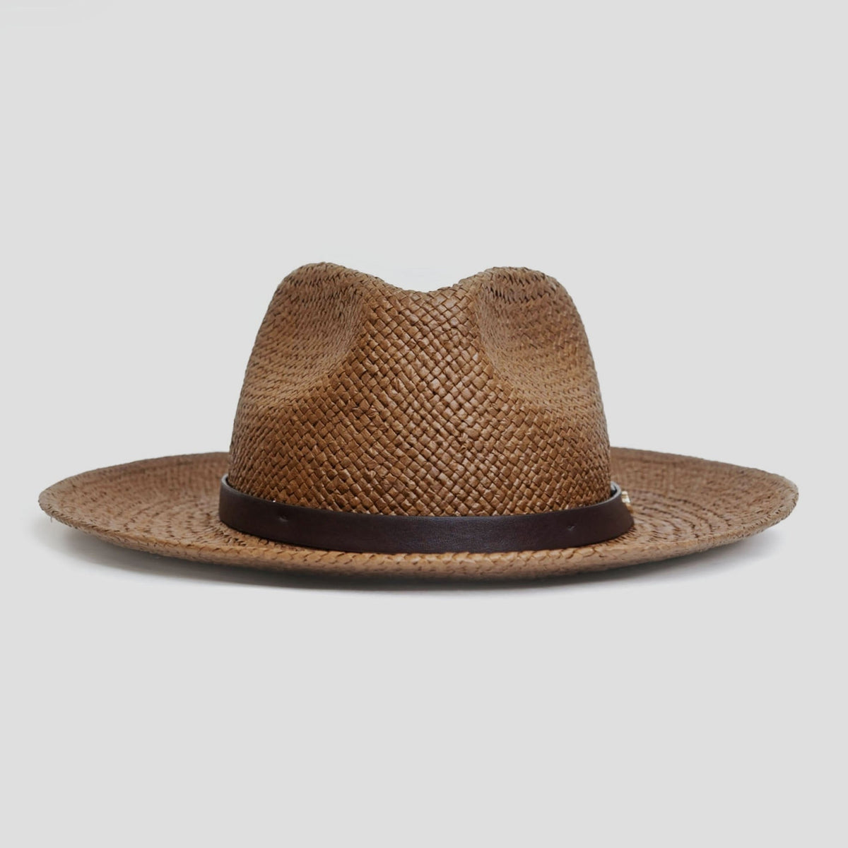 Modern Minimalist Straw Fedora Hat – Coffee | Boneroshop