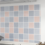 Modern peel and stick PVC tile grid pattern self-adhesive wallpaper